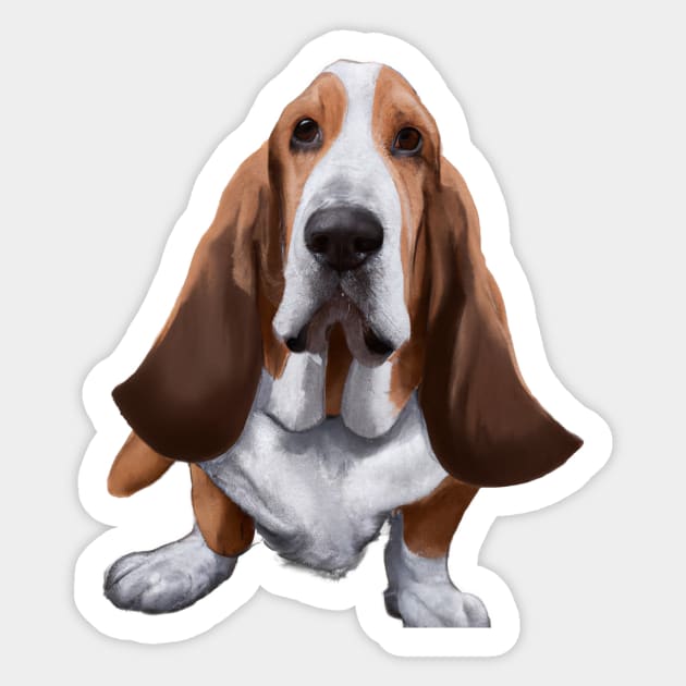 Cute Basset Hound Drawing Sticker by Play Zoo